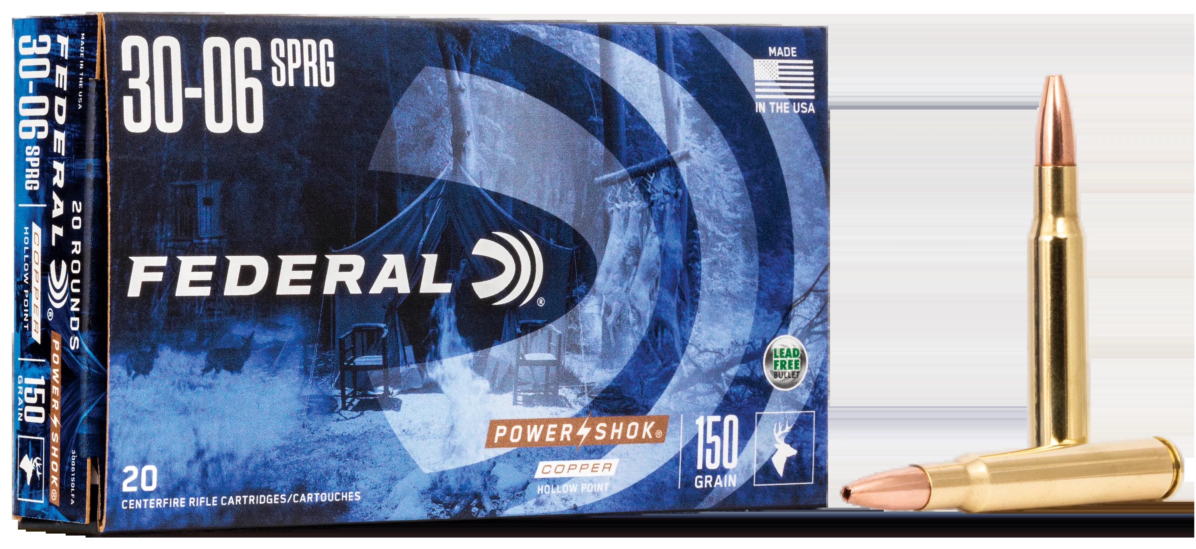 Federal Power-Shok Copper 243 Win 85gr Copper Hollow Point 20rd - Box or Case