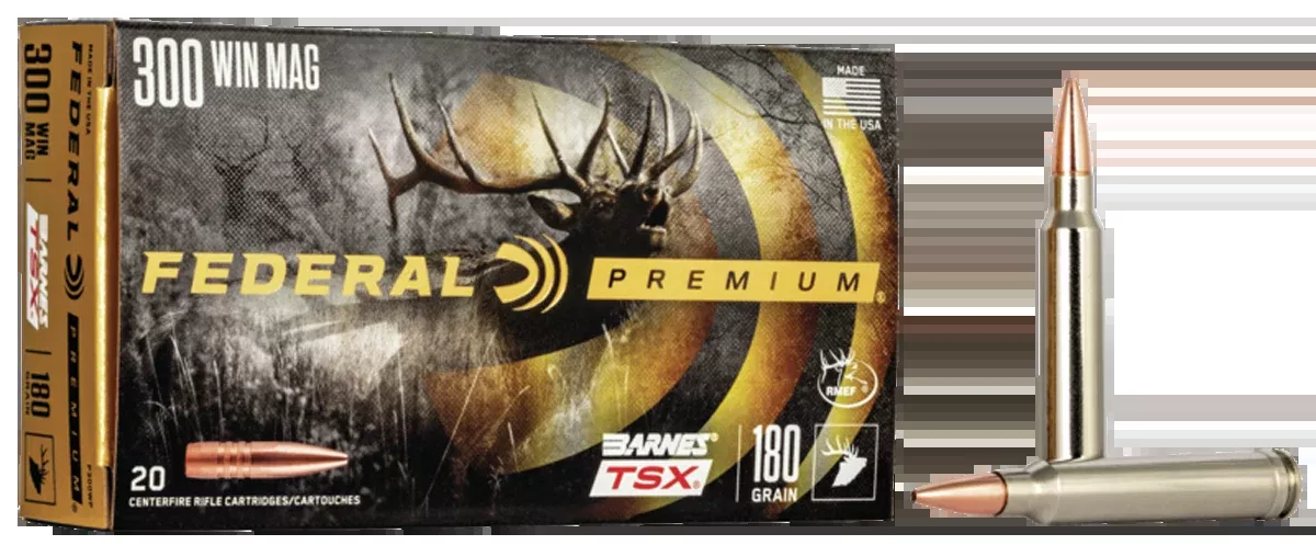 Federal Premium 300 Win Mag 180gr Barnes TSX 20rd - Box or Case