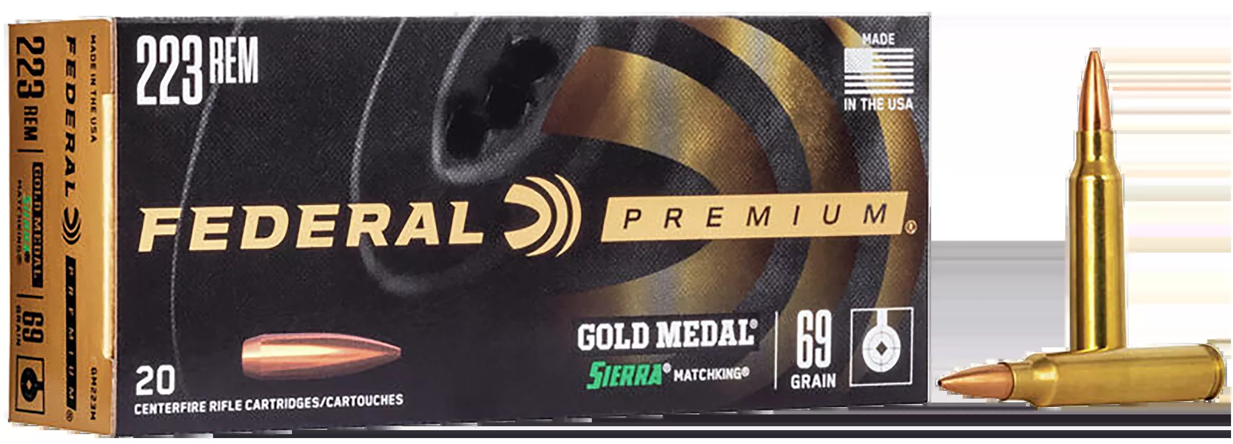 Federal Premium Gold Medal 338 Lapua Magnum 250gr Sierra MatchKing BTHP - Box or Case