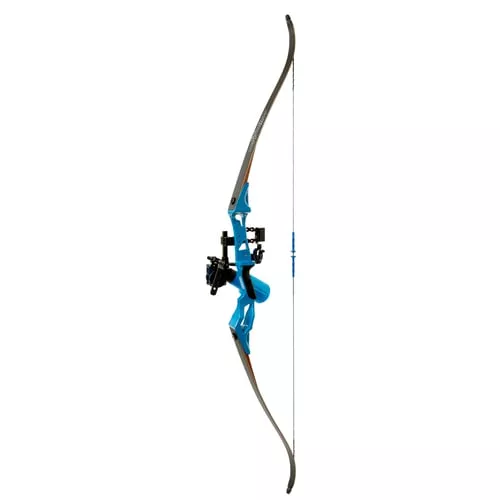 Fin Finder Bank Runner Bowfishing Recurve Packagew/Winch Pro Bowfishing Reel Blue 35 lbs. RH
