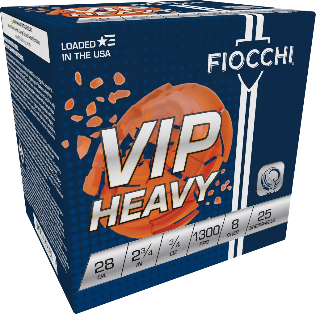 Fiocchi 28VIPH8 Exacta Target VIP Heavy 28Gauge 2.75" 3/4oz 8Shot 25 Per Box/10 Case