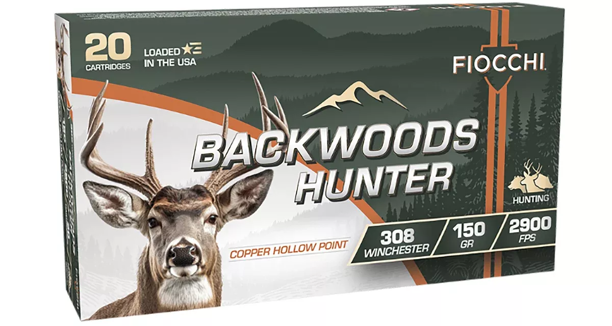 Fiocchi 308BHC Backwoods Hunter308Win 150gr Copper Hollow Point 20 Per Box/10 Case