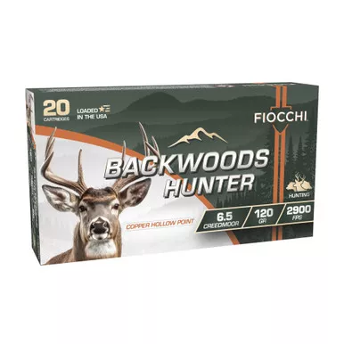Fiocchi Ammunition Backwoods Hunter 6.5 Creedmoor 120 Grain Copper Hollow Point - 20 Round Box