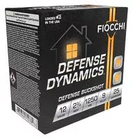 Fiocchi Defense Dynamics 12 Ga- 2.75 " 9p Buck 25- Rounds