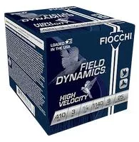 Fiocchi Field Dynamics High Velocity 410 Gauge 3 " 11/16 Oz 9 Shot, 25 Rd