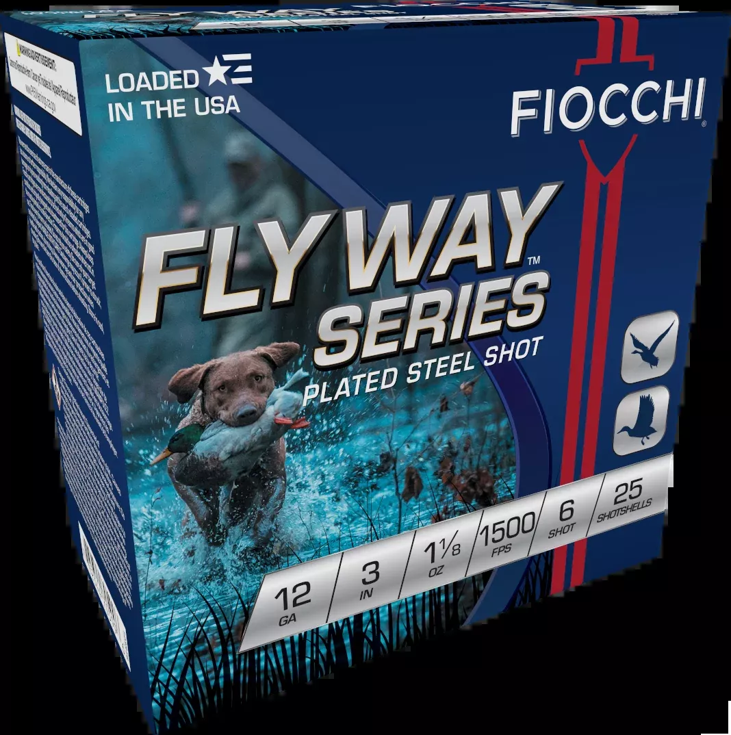 Fiocchi Flyway Steel Waterfowl Shotshells 12 Gauge 3in #6 1-1/8oz 25rd 123ST6
