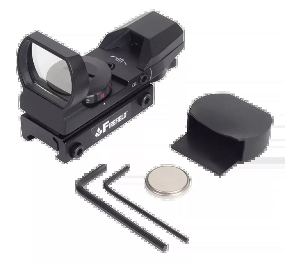 Firefield Red/Green Multi-Reticle Reflex Sight, 1x 33x24mm Window, Weaver Mount — FF13004