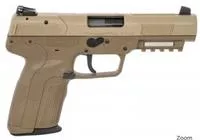 Fn 3868900753 Five- Seven 5.7x28mm 4.80 " Barrel 20 + 1, Flat Dark Earth Polymer Frame With Mounting Rail & Serrated Trigger Guard, Ambidextrous Safety