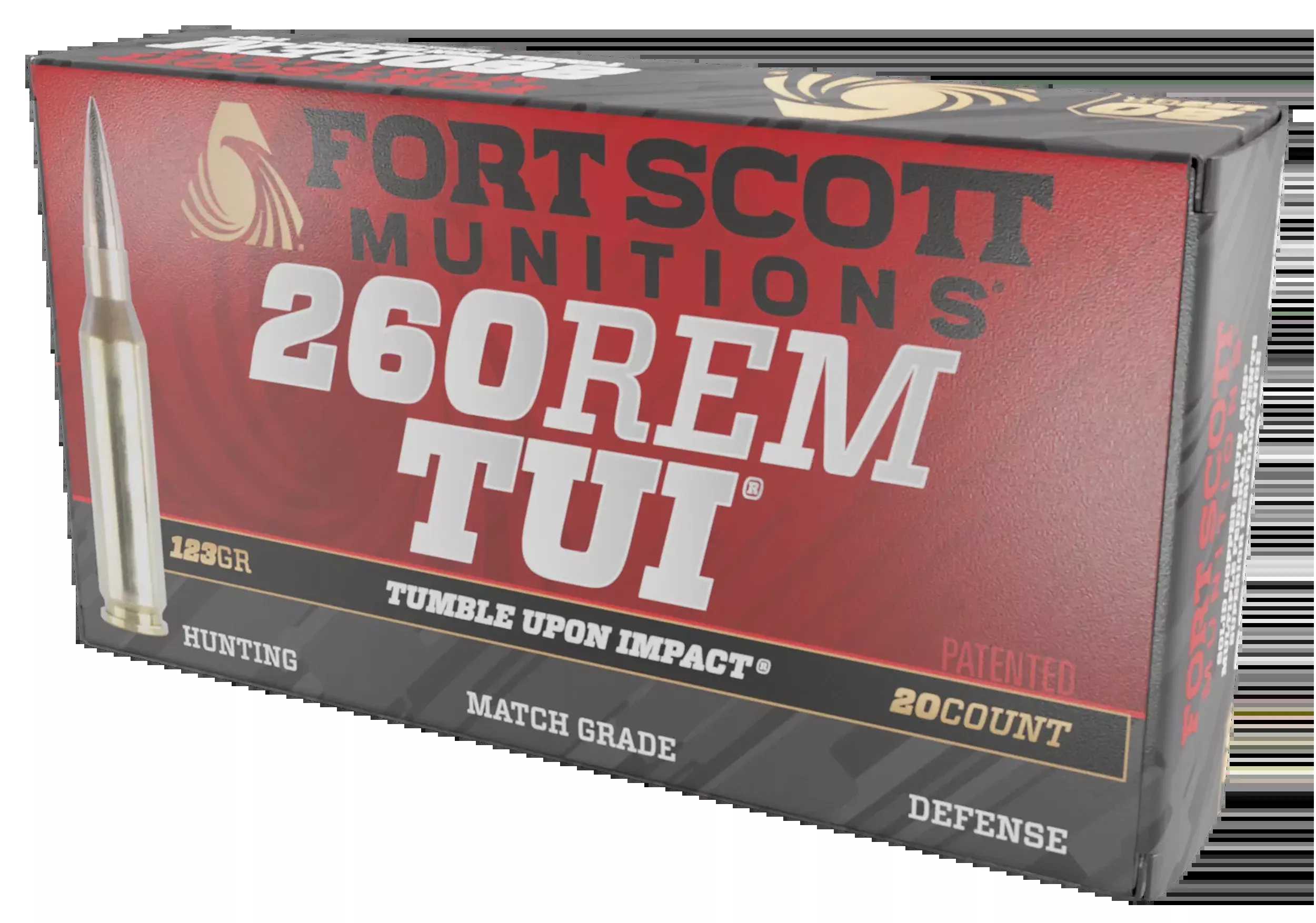 Fort Scott Munitions .260 Remington TUI 123gr Solid Copper Spun Rifle Ammo 20rd Box 260123SCV2