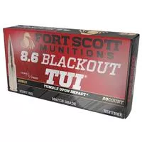 Fort Scott Munitions Tui 8.6 Blackout Ammo 235 Grain Solid Lead Free Box Of 20
