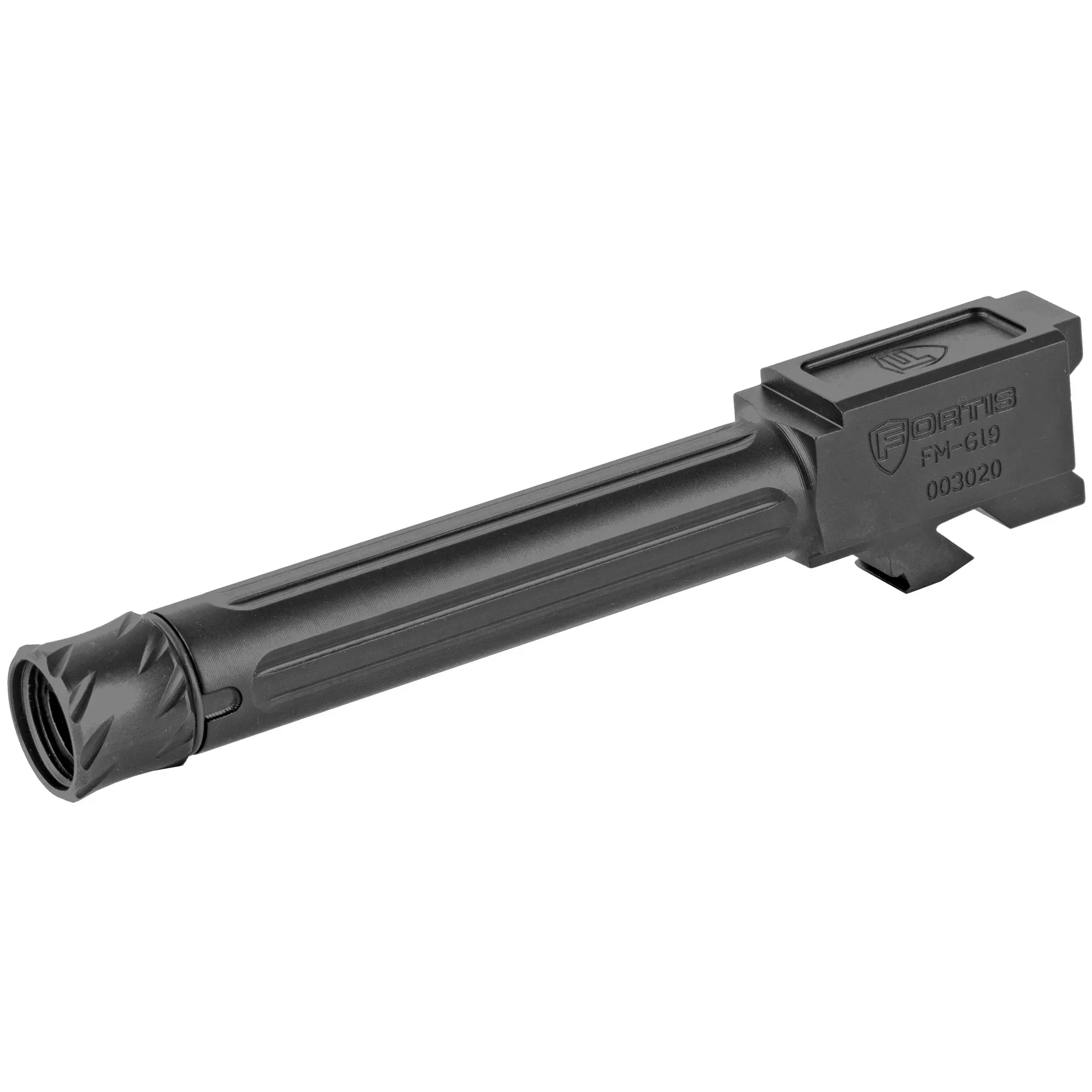 Fortis Manufacturing Match Grade Threaded Barrel for Glock 19/19X 9mm Black Nitride FM-G19-TB-BLK