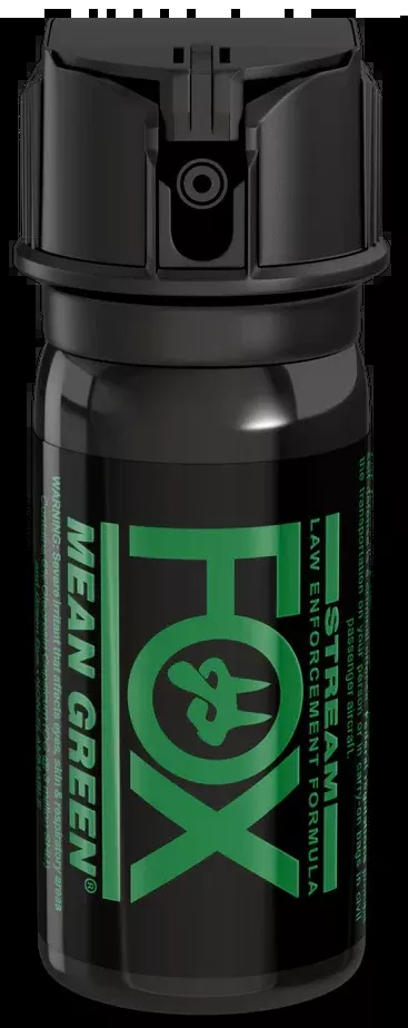 Fox Labs 156MGS Mean GreenCapsaicinoids 2 Oz Black Spray Features Green Staining To ID Assaliant