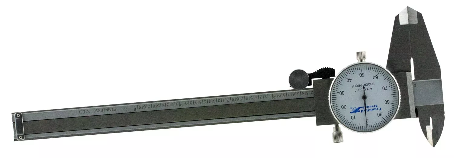 Frankford Arsenal 516503 Dial CaliperSilver Multi-Caliber Stainless Steel