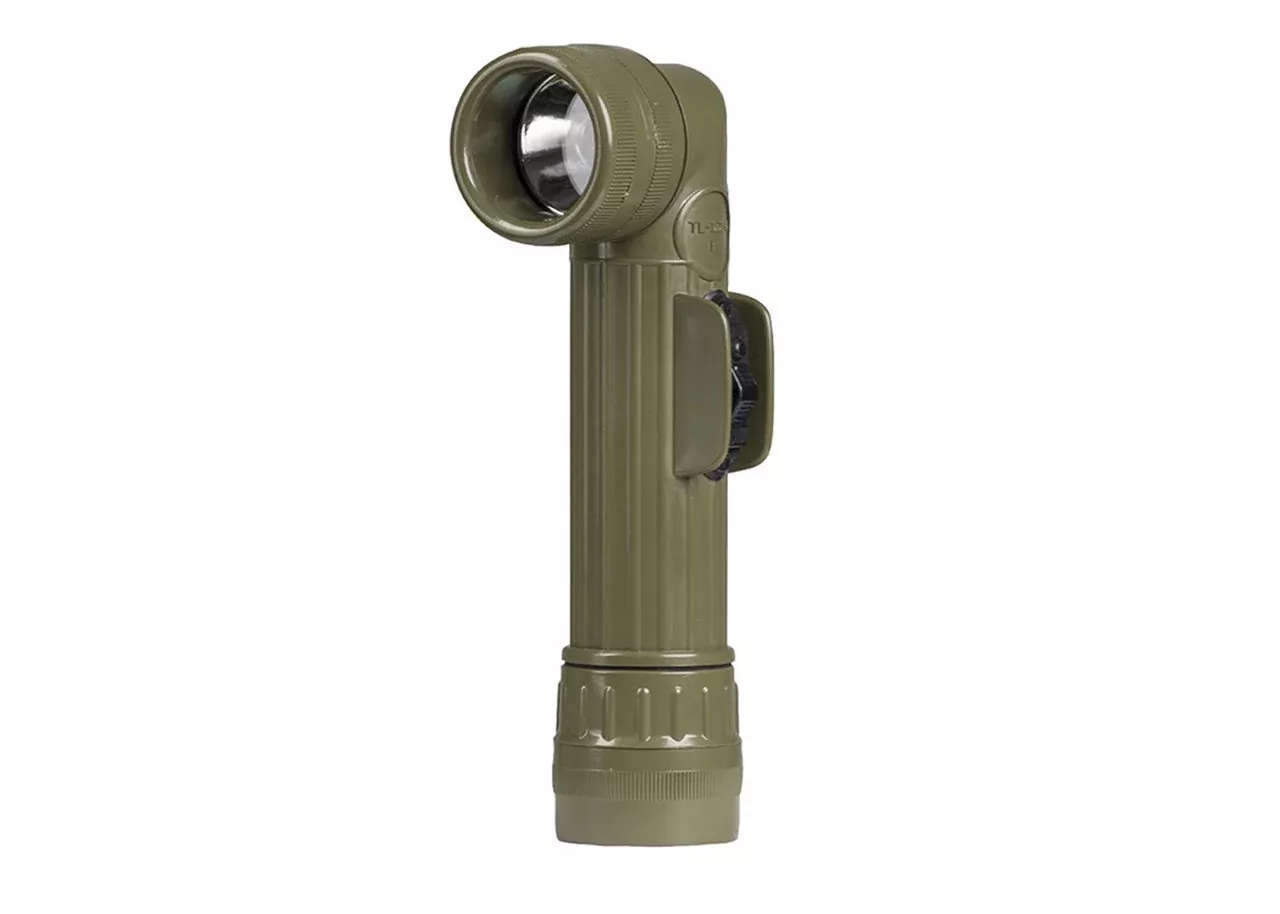 French Olive Drab TL 122D Anglehead Flashlight - Like New