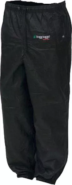 Frogg Toggs Pro Action Waterproof Rain Pants, Black, Men's X-Large - PA83122-01-XL