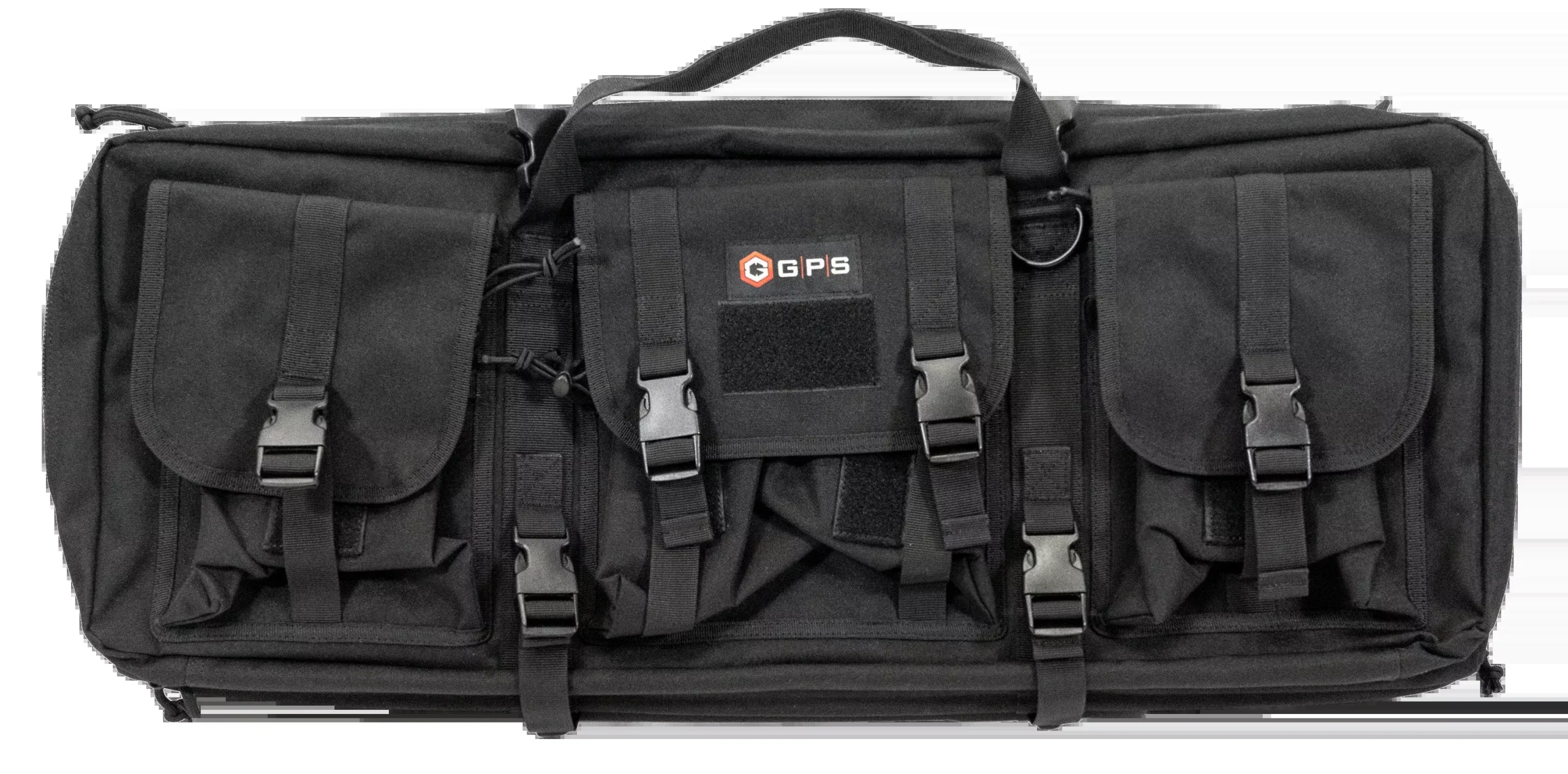 G*Outdoors Double Rifle Case, Black 600D Polyester, Lockable Zippers, MOLLE Webbing, DRC28