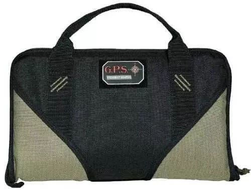 G Outdoors Inc. G.P.S. Large Memory Foam Pistol Case, Green/Black