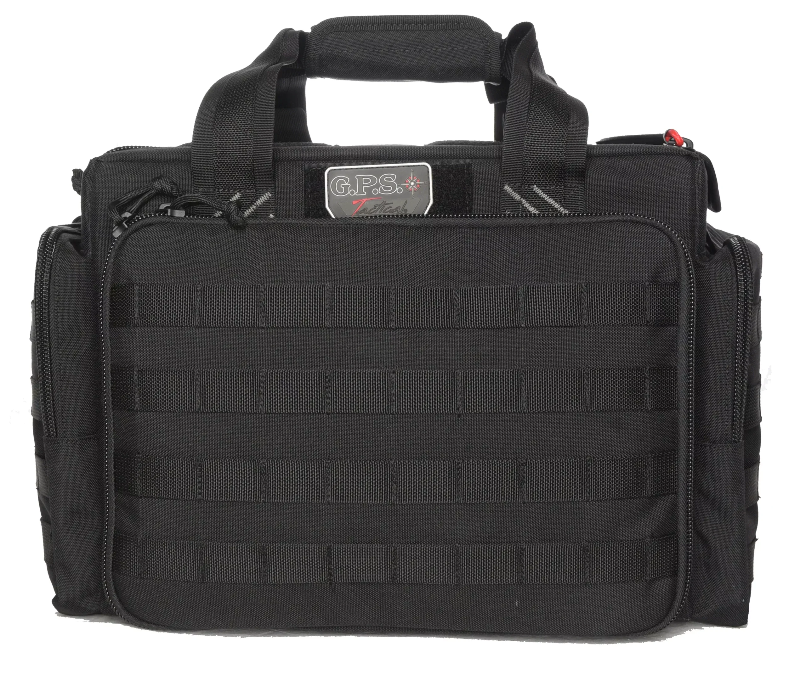 G*Outdoors Tactical Range Bag Black, 1000D Nylon Teflon, Foam Cradle for 5 Handguns, T1714LRB