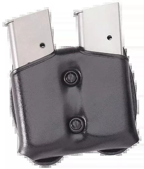 Galco CDM Double Mag Carrier Black Leather Belt Loop 1.50-1.75" 45 ACP Sig P220 Ambidextrous