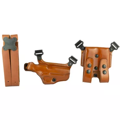 Galco Miami Classic Shoulder Holster Fits Colt Government with 3-5" Barrel - Right Hand, Premium Steerhide