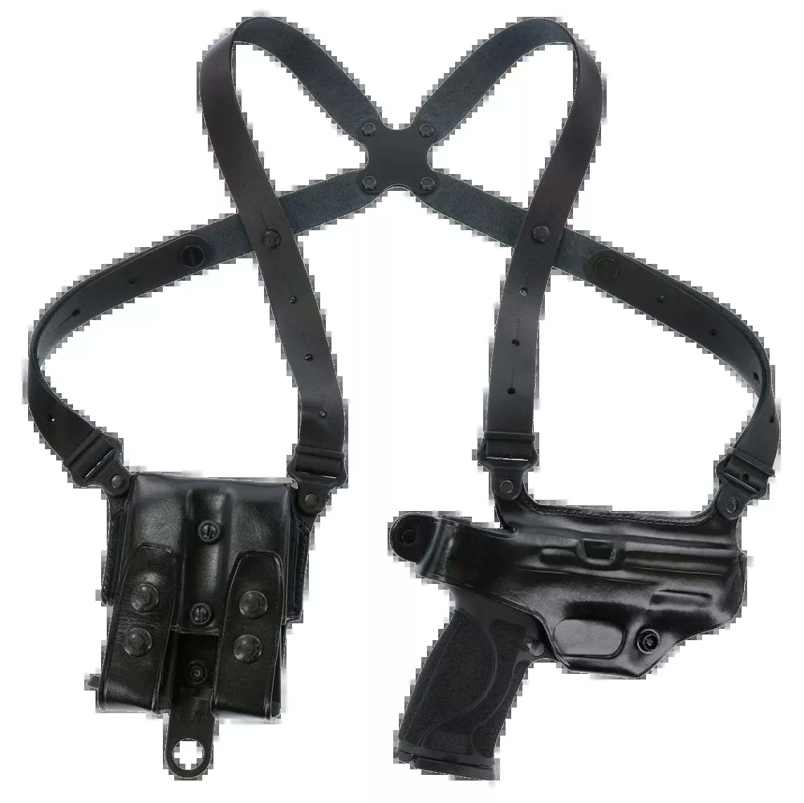 Galco Miami Classic Shoulder Holster System, Right-Hand Black Leather for Sig P220/P226, MC248B