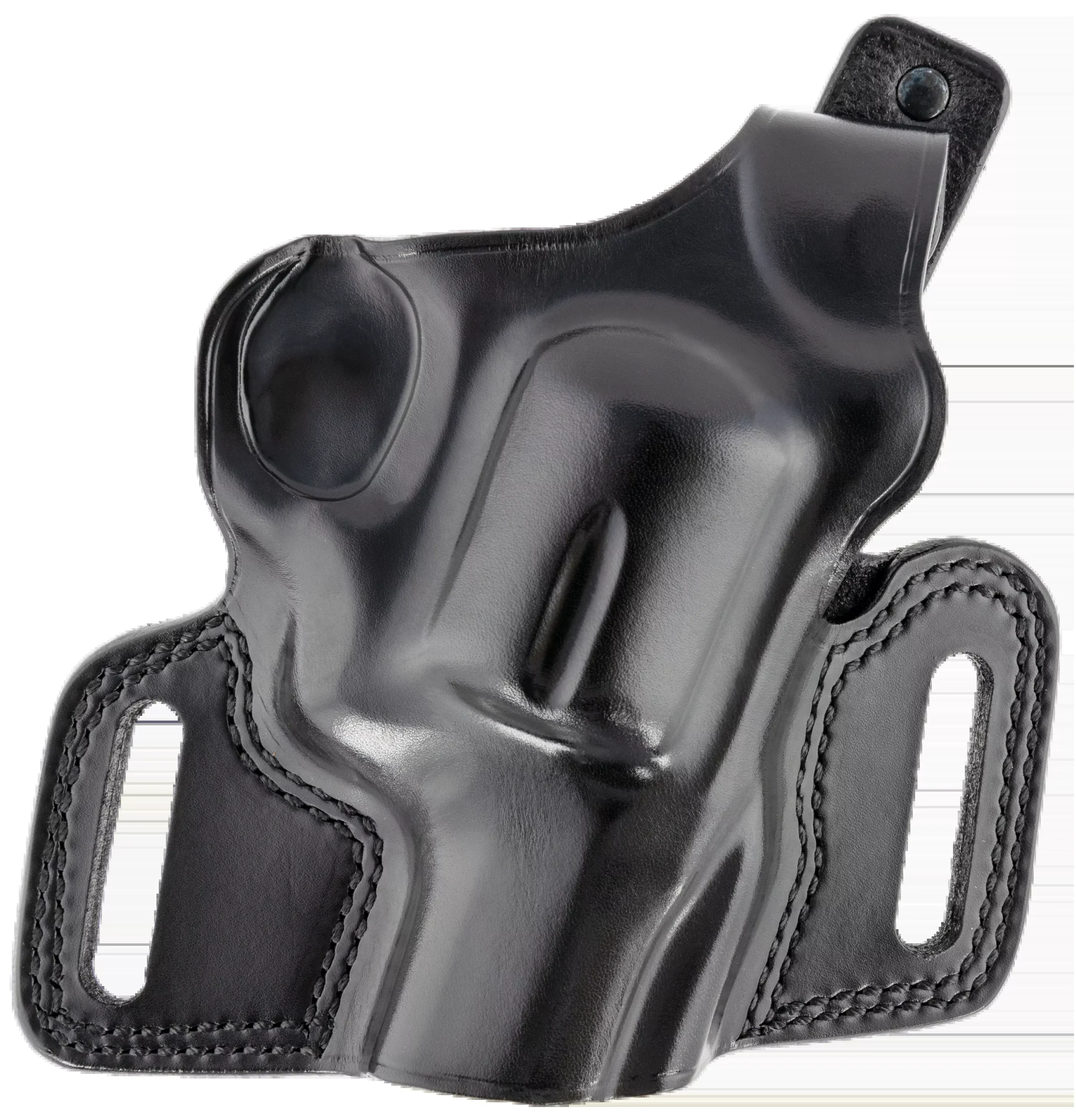 Galco Silhouette High Ride Outside-the-Waistband Leather Belt Holster, Right Hand, Black, SIL212B