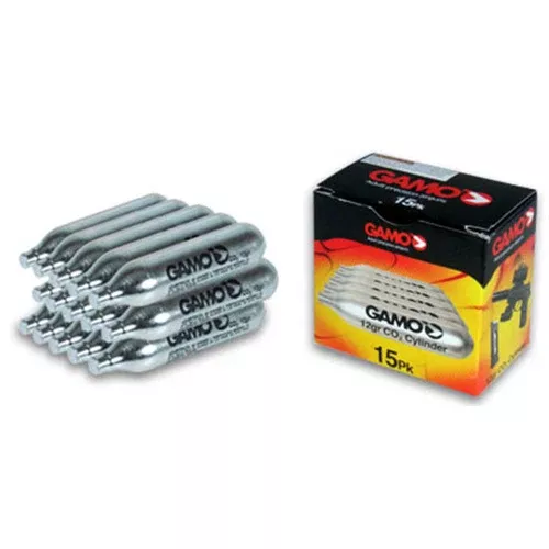 Gamo 12g CO2 Cartridges, 15-Count Pack for CO2 Air Pistols & Rifles GAM62124701554