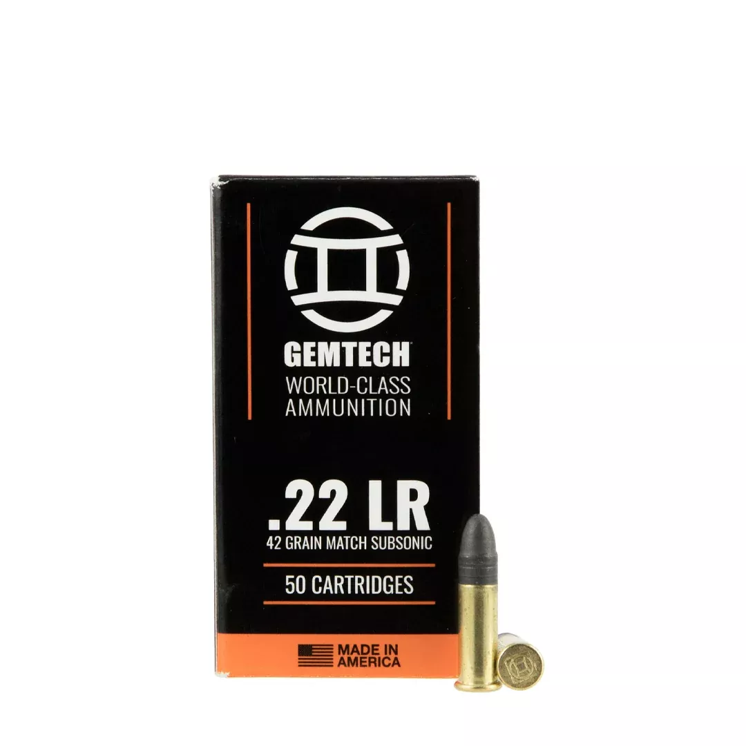 Gemtech 3009679 Subsonic22LR 42gr Lead Round Nose 50/Box