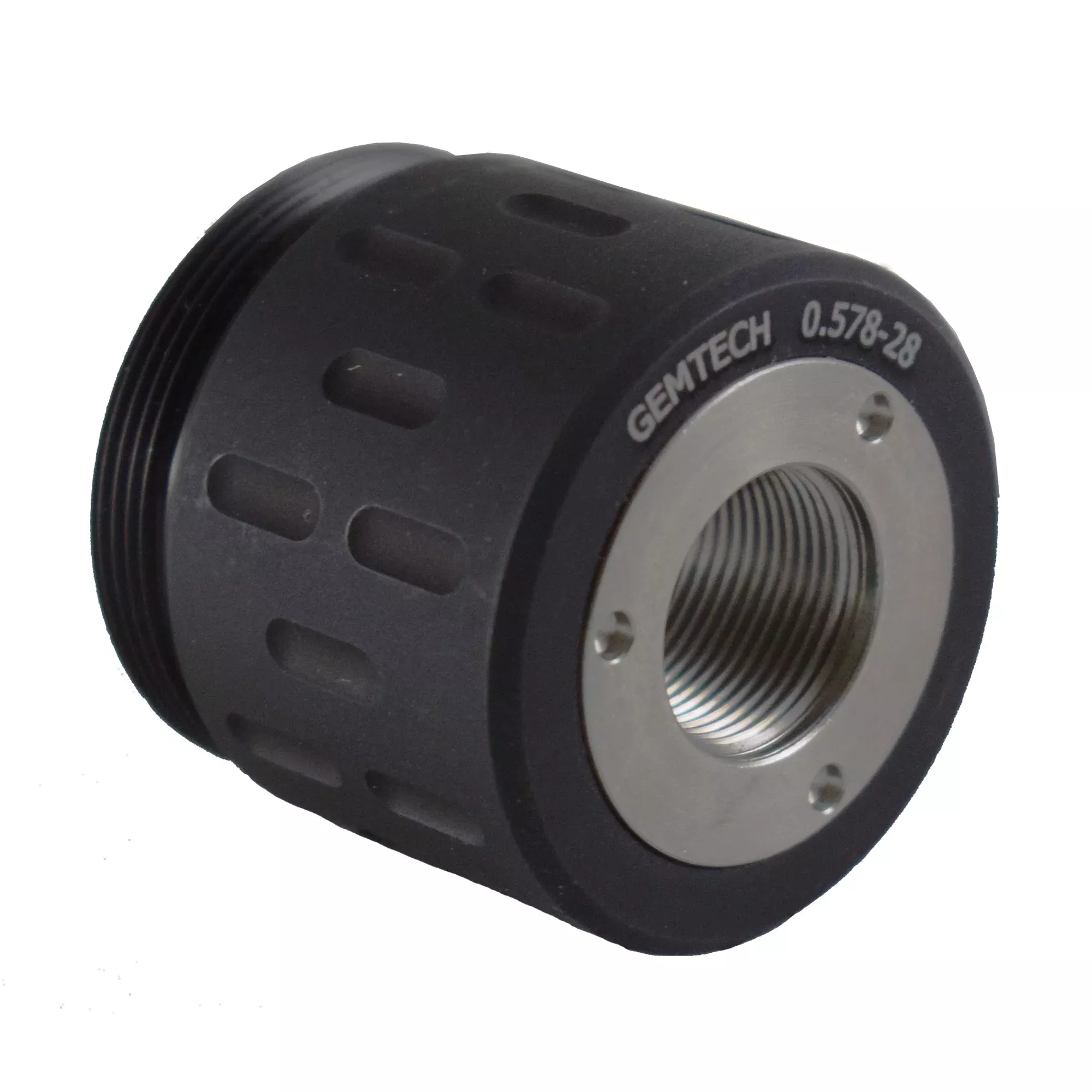 Gemtech GM-45/Blackside Threaded Rear Mount Adapter 1/2x28 for Fixed-Barrel Hosts 12196