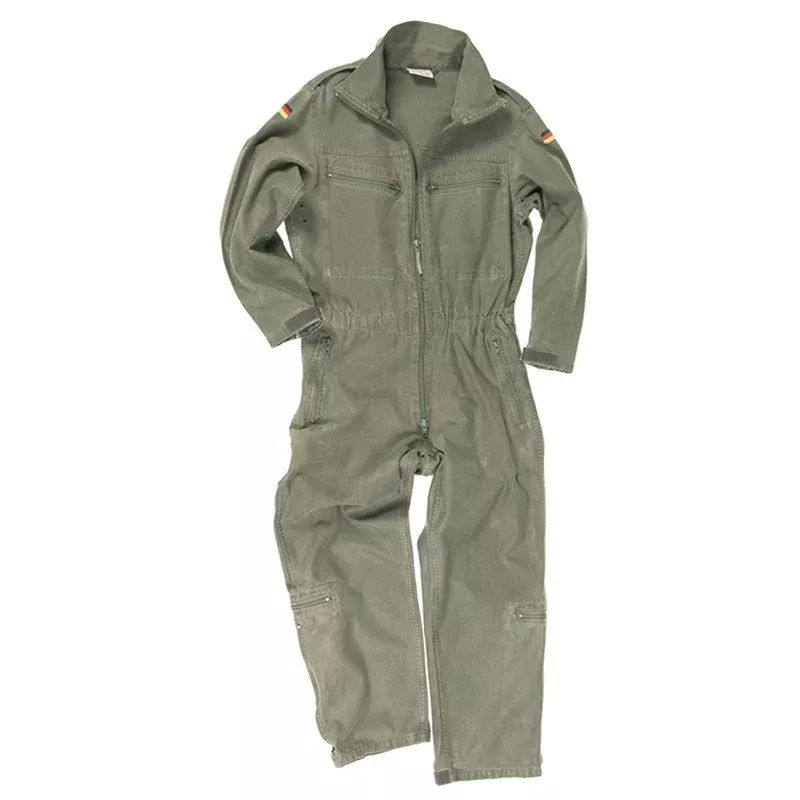 German OD Flight Mechanic Coverall - Unlined - Used - Large