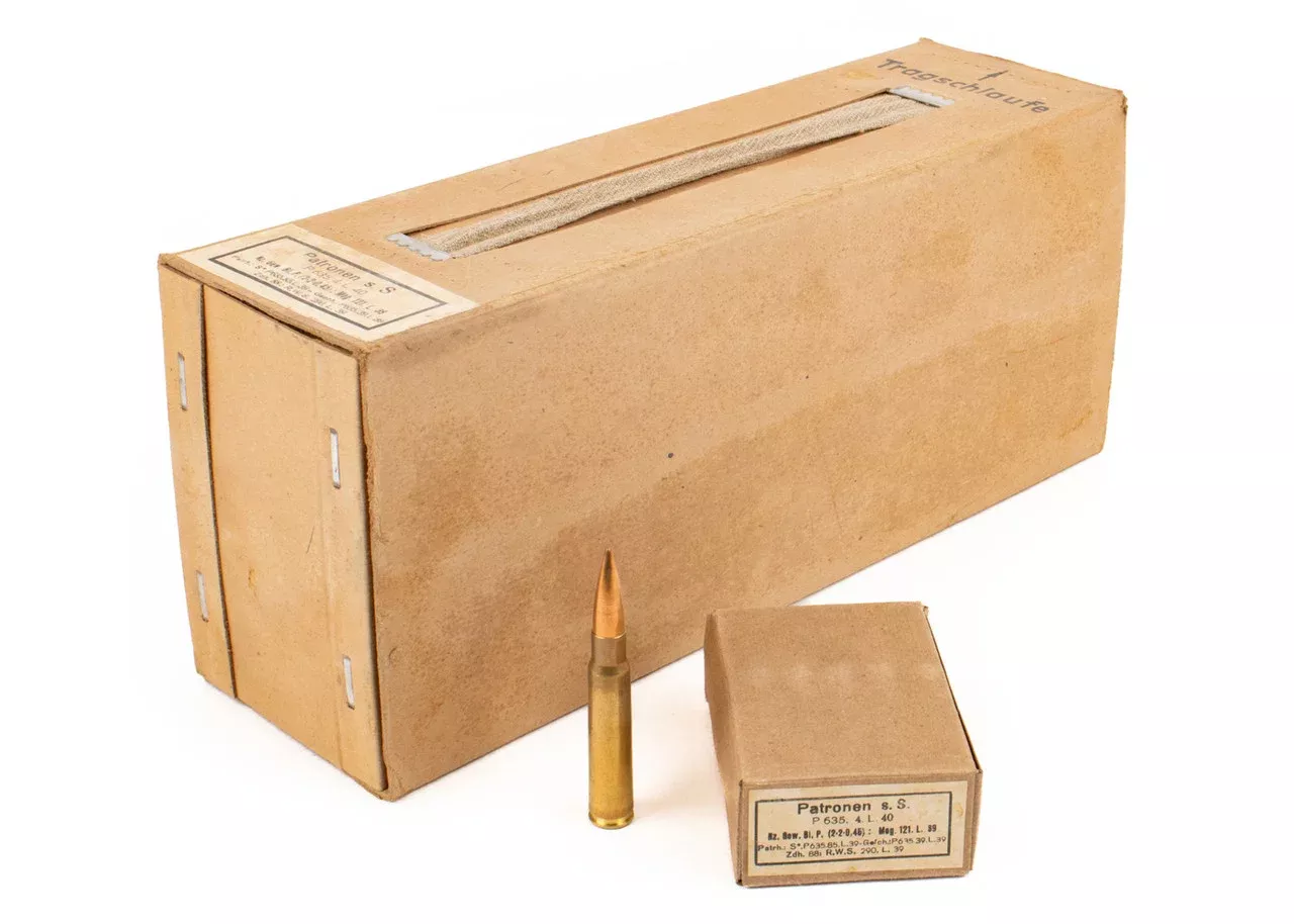 German WWII 8mm Mauser Lead Core / Brass Case (S.S. Patronen) - 300 Round Battle Pack