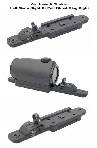 GG&G Beretta 1301 Optic Rail Mount For Aimpoint H-1, H-2, T1, or T-2 Red Dot - Half Ghost Ring, Black