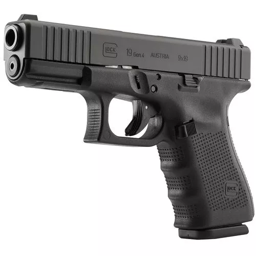 Glock 19 Gen 4 Front Serrated Slide 9mm 15+1 G19 Pistol with Extended Controls PG1950433FS