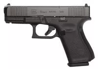 Glock Pa195s201mos G19 Gen5 Compact Mos 9mm Luger 4.02 " 10 + 1 Overall Black Finish With Ndlc Steel With Front Serrations & Mos Cuts Slide, Rough Texture Interchangeable Backstraps Grip & Fixed Sights