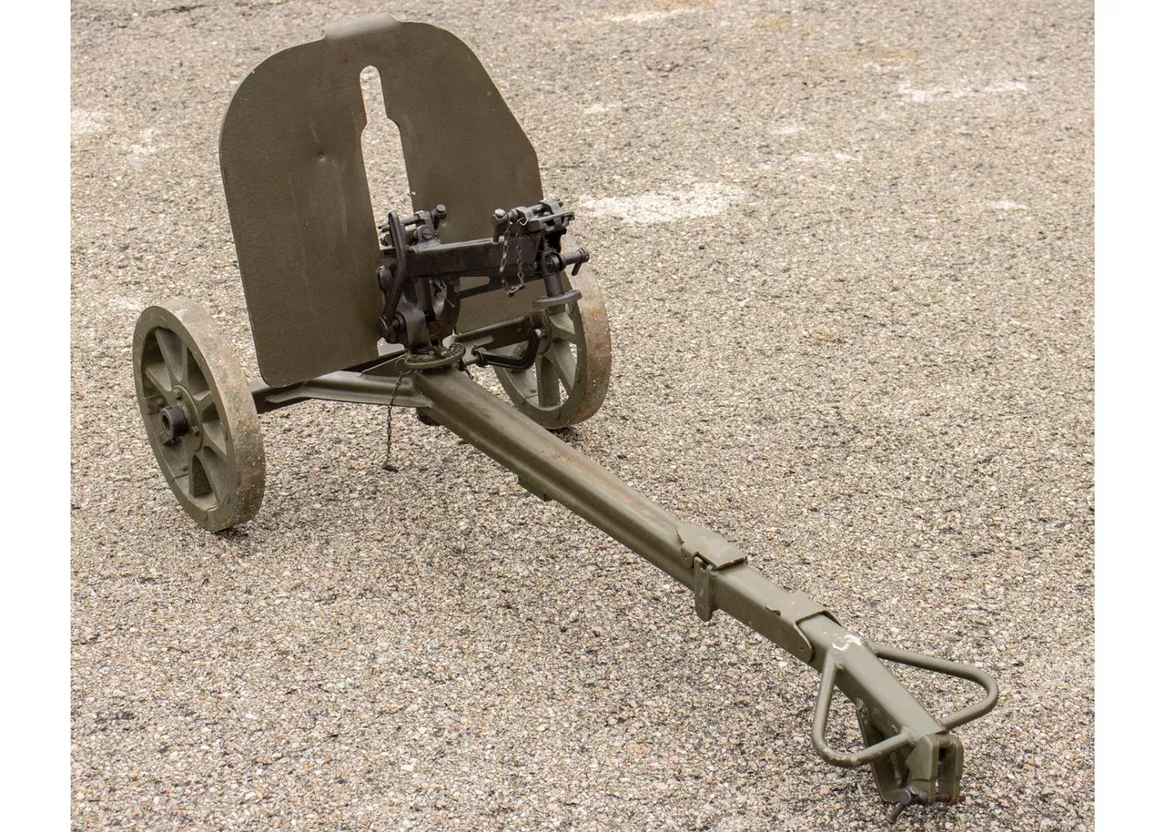 Goryunov SG-43 Wheeled Carriage Mount w/ Armor Shield