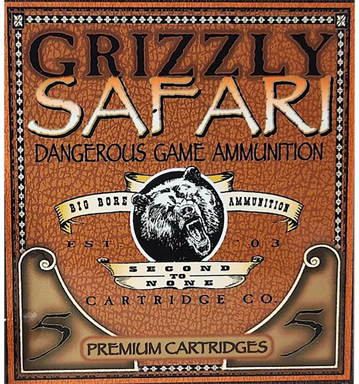 Grizzly Ammo GC5/416NE2 500-416NitroExpress 400gr Solid Brass 5 Per Box/10 Case