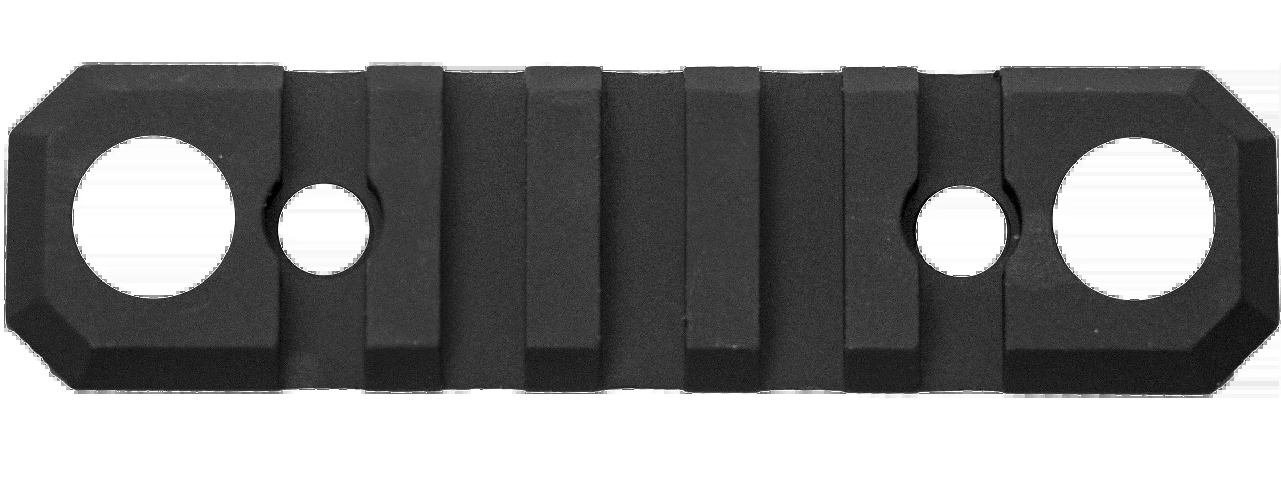 GrovTec KeyMod 5-Slot Picatinny Rail Section w/ Push-Button Base, Type III Black, GTSW231