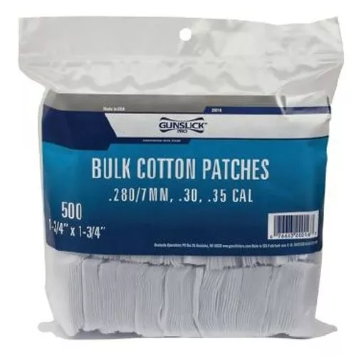 Gunslick 500-Count Bulk Cotton Patches (.280-.35 Caliber) 83200167