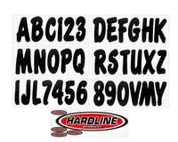 Hardline Letter- Number Kit Solid Black Blk200ec
