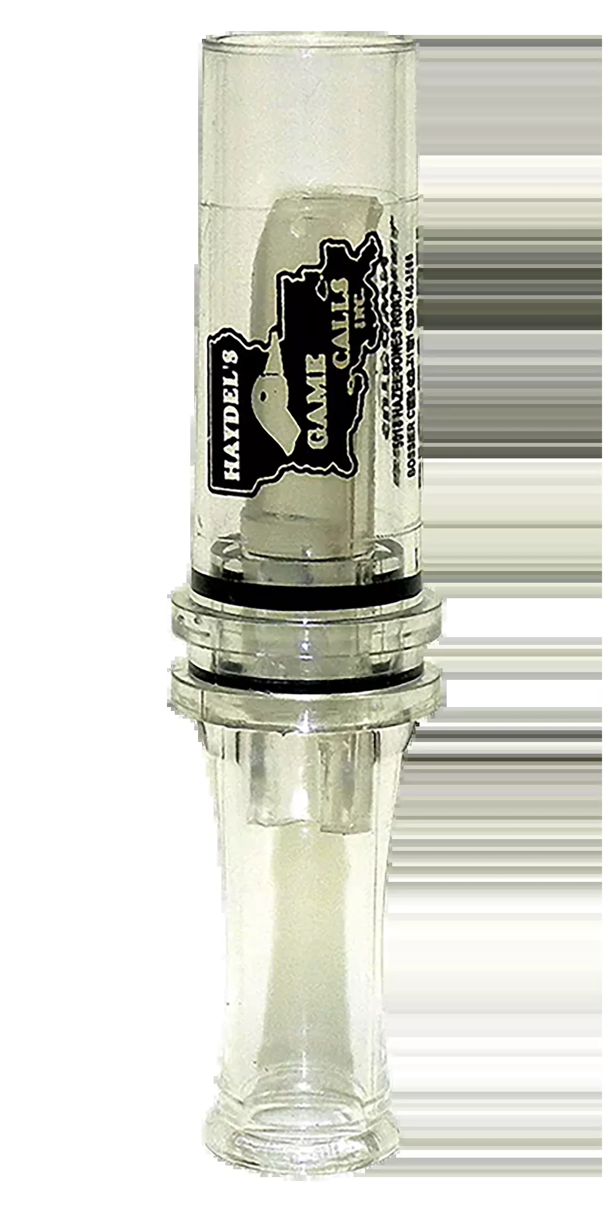 Haydel's Game Calls Big Barreled Open Mallard Duck Call, Single Reed, Clear Plastic – BC10