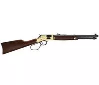 Henry H006gr Side Gate Carbine 44 Mag/44 Special 7 + 1 16.50 " Blued Octagon Barrel, Polished Brass Rec, American Walnut Stock, Adj.Sight, Large Loop Lever
