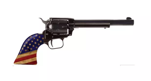 Heritage Manufacturing Rough Rider .22 LR BK 6 1/2″ 6rd w/Flag Grip