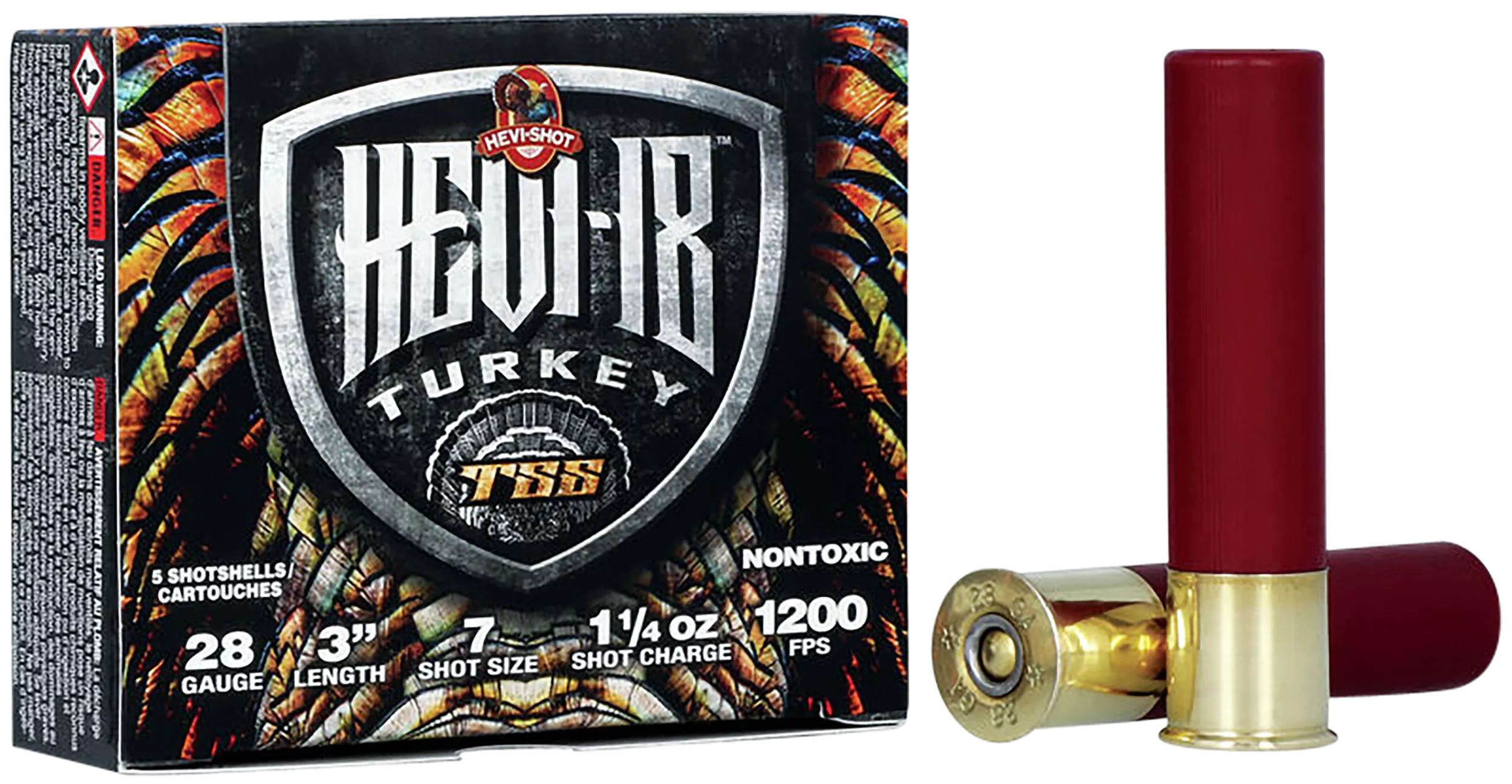 HEVI-Shot HS7287 HEVI-18 TSS Turkey 28Gauge 3" 1 1/4oz Tungsten 7Shot 5 Per Box/10 Case