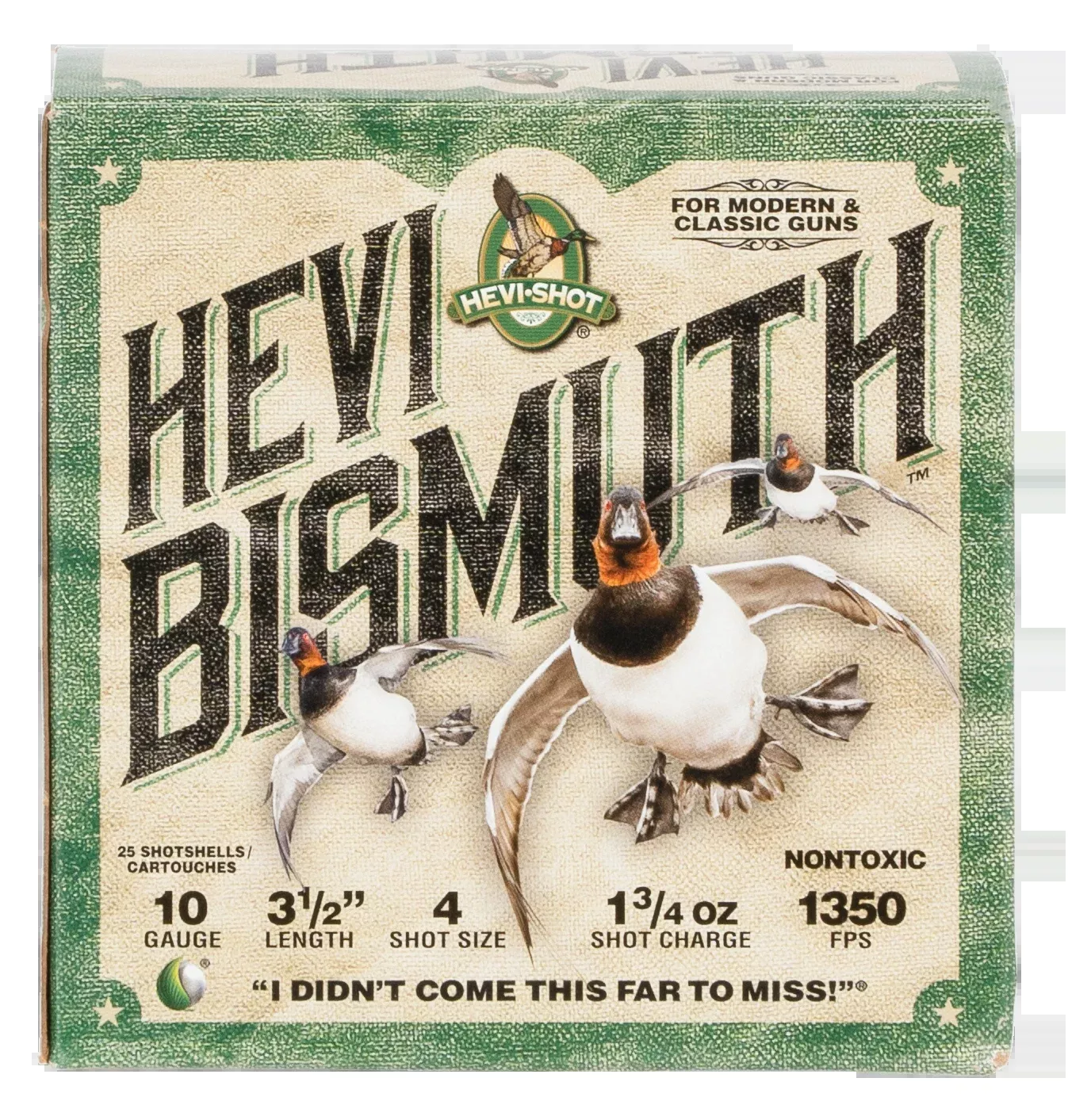 Hevishot HEVI-Bismuth 10 Gauge 3 1/2in #4 Bismuth Shotshells 1 3/4oz 25rd HS15504