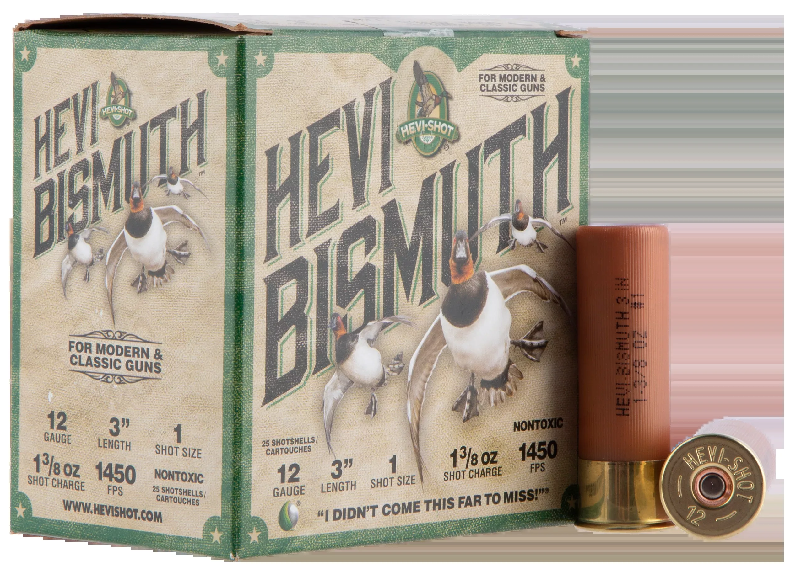 Hevishot HEVI-Bismuth 12 Gauge 3in 1 3/8oz #1 Bismuth Waterfowl Shotshells HS14001
