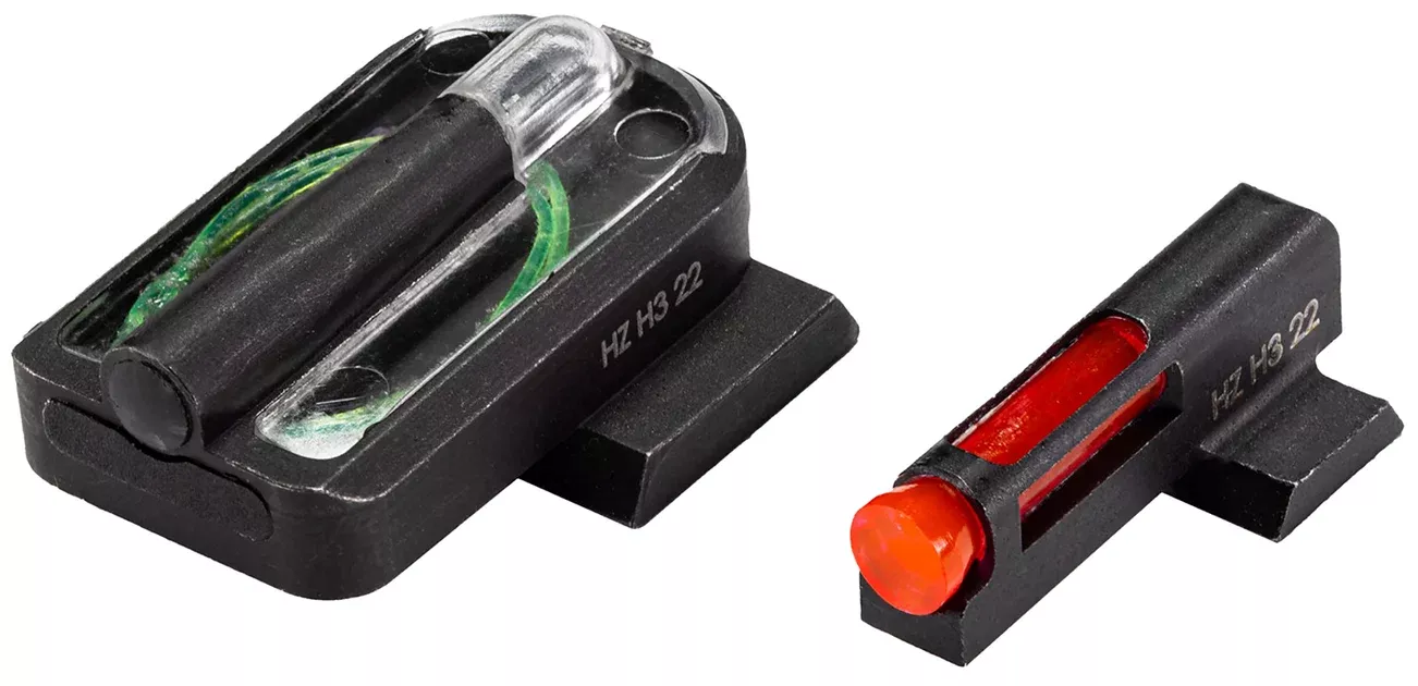 HiViz SFHFD21 FastDotH3Red/Fiber Optic Green Tritium Black Frame Fits Springfield Hellcat Pro
