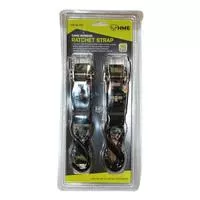 Hme Products Ratchet Strap 2 Pack Rubber Coated S Hook Camo