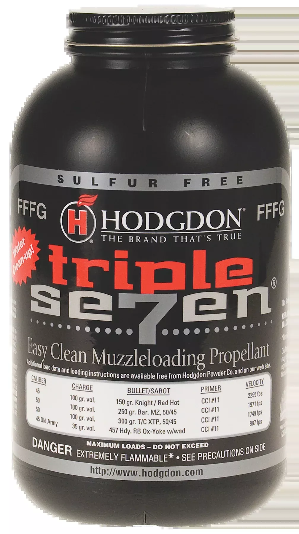 Hodgdon Triple Seven FFFg Granulated Muzzleloading Powder Substitute, 1 lb Bottle, T73