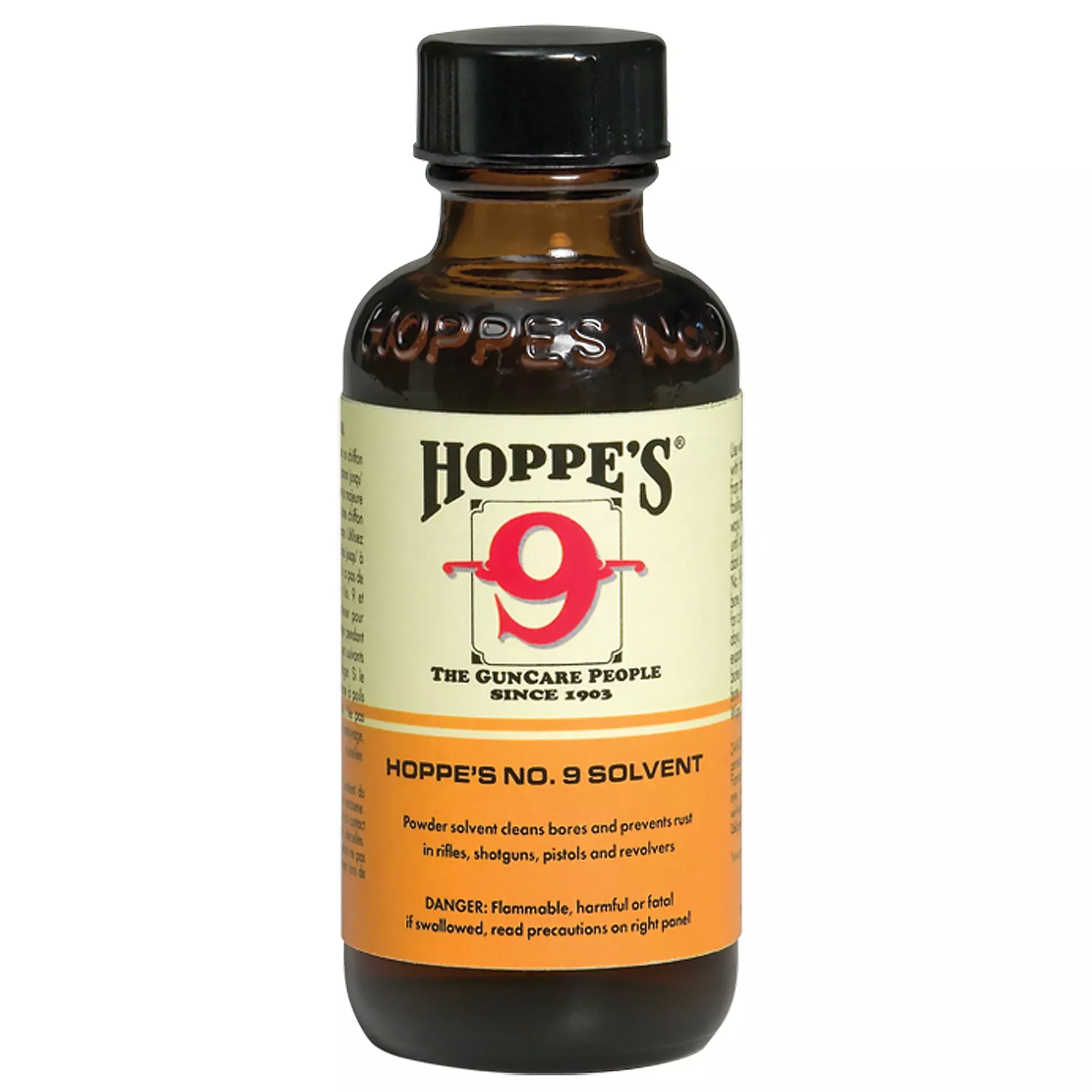 Hoppe's No. 9 Gun Bore Cleaner 2 oz Bottle – Deep-Clean Solvent and Rust Inhibitor, 902