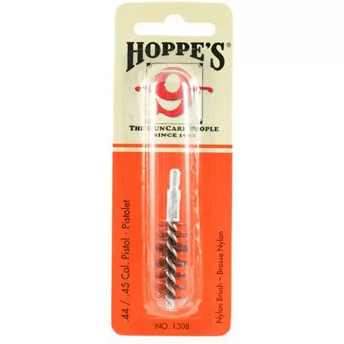 Hoppe's Nylon Pistol Bore Brush for .44/.45 Caliber - Durable, Shape-Retaining Bristles HOP1308